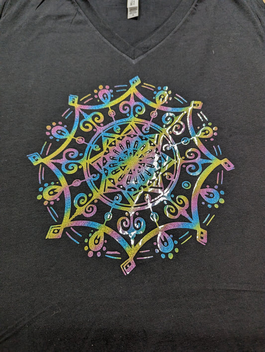 Short sleeve Mandala T-Shirt Size Womens XL